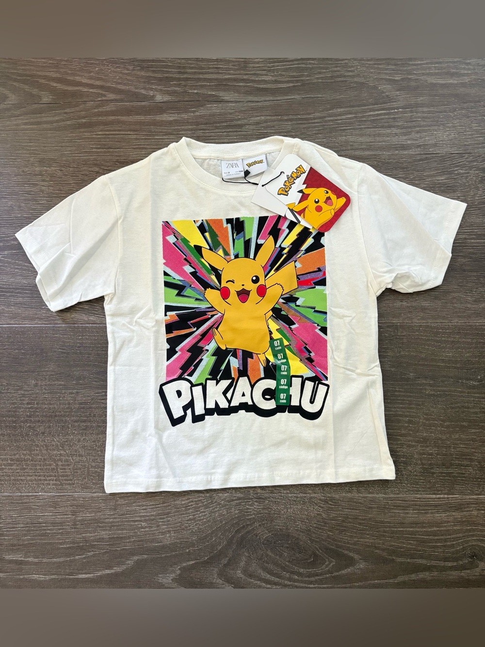 Zara Pokémon Pikachu Graphic Tee Size 7 NWT
